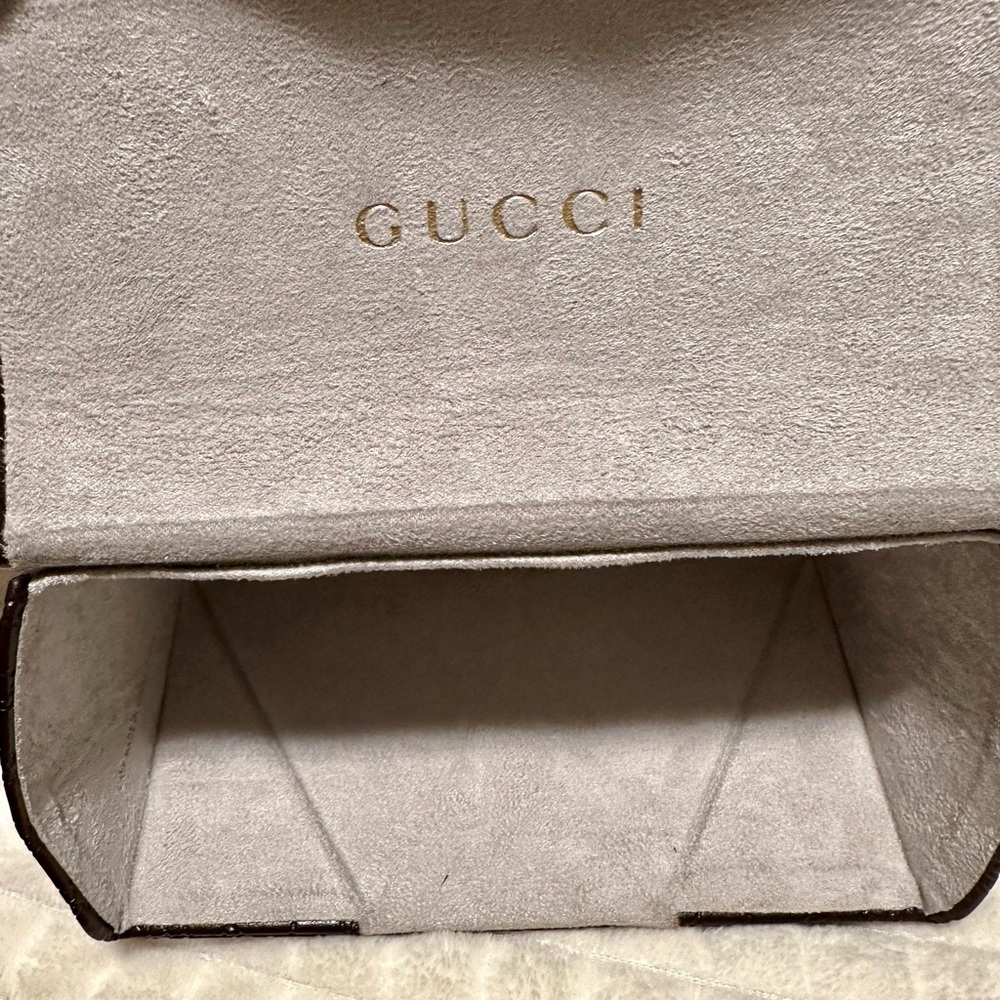 Authentic Brown Gucci Glasses Case - image 3